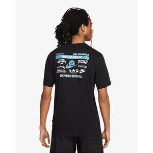 Nike NSW Moving Company Men's T-Shirt Black/Blue